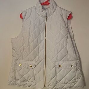 St. John's Bay Quilted Vest in Cream